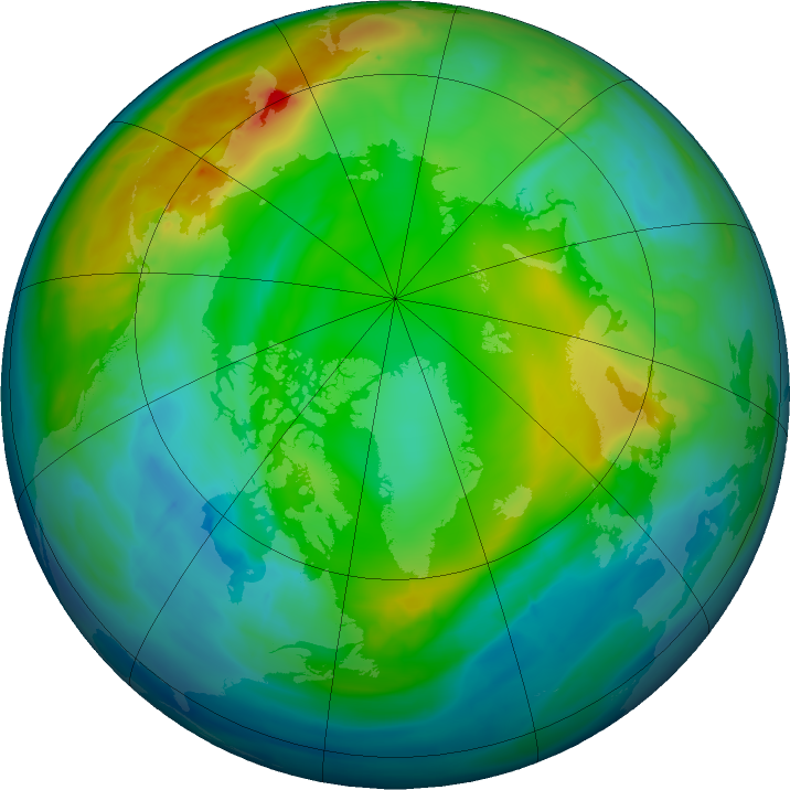 Arctic ozone map for 30 November 2015